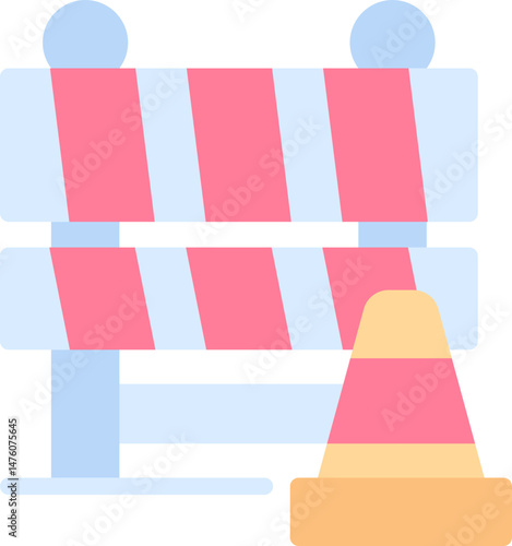 Traffic barrier icon