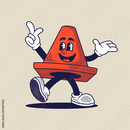 vector illustration of a cartoon Roadblock