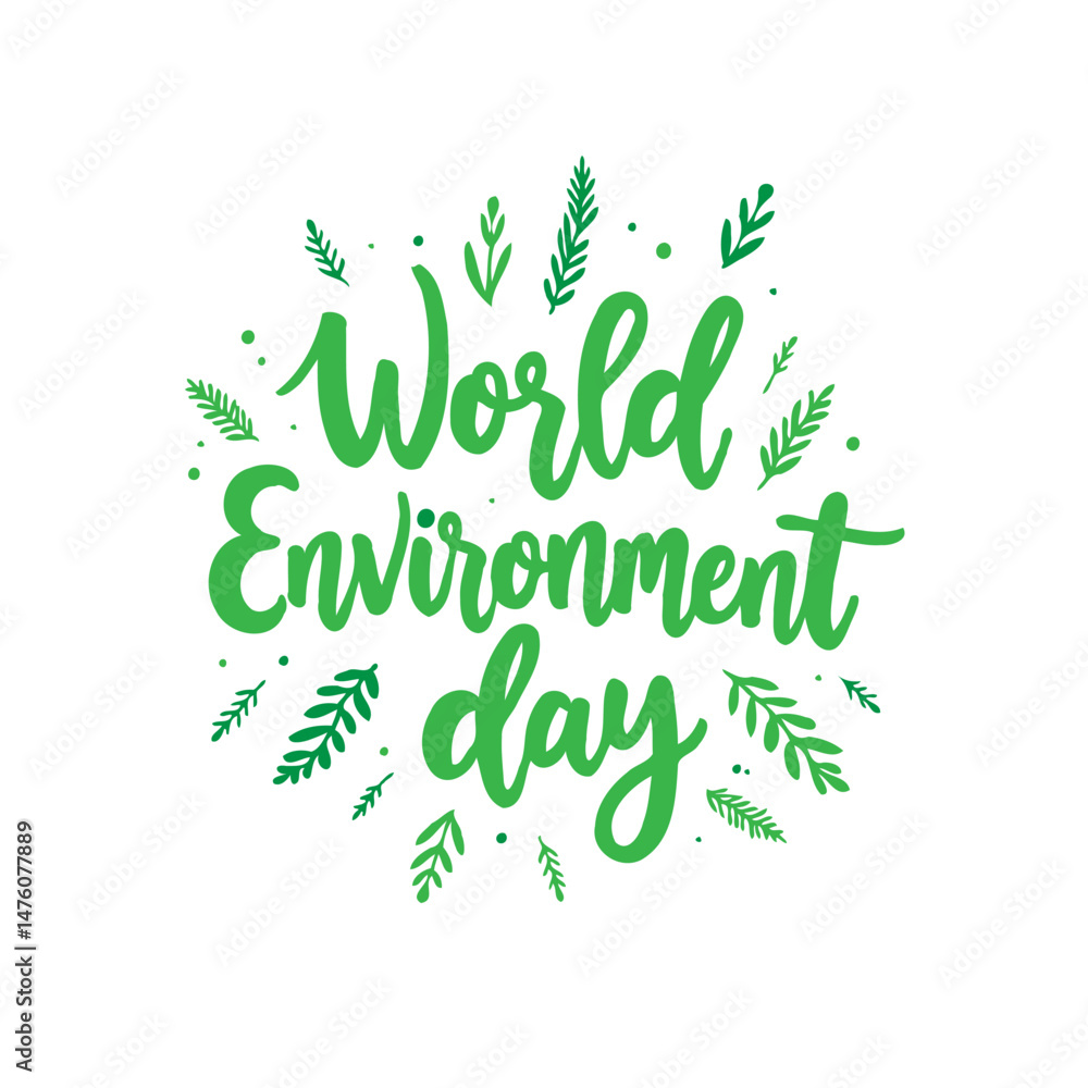 Celebration of World Environment Day with Lush Green Foliage Accents Celebration of World Environment Day with Lush Green Foliage Accents