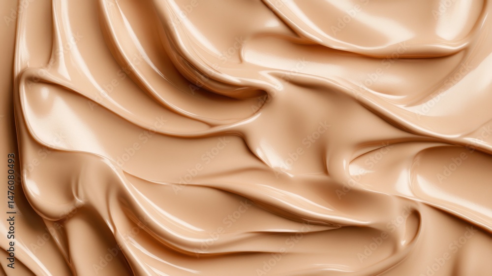 Fototapeta premium Mocha Mousse color of year 2025 whipped cream texture detailed pure creamy seamless pattern