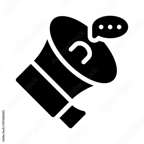social media ads glyph icon