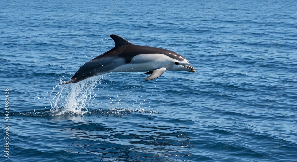 Fototapeta premium Dolphin Jumping in Ocean
