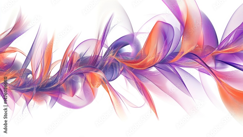 Fototapeta premium Abstract swirling, flowing lines of vibrant colors