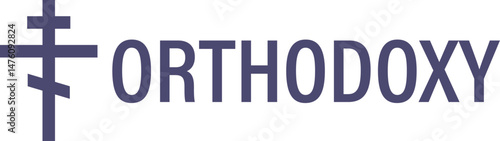 Orthodoxy lettering sign vector illustration