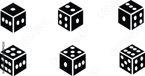 vector set of dice