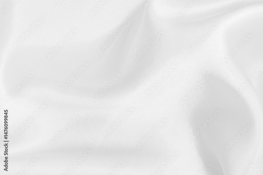 Fototapeta premium White fabric texture for background and design, beautiful pattern of silk or linen.
