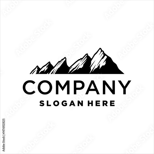 Boulder flatirons logo with masculine style design