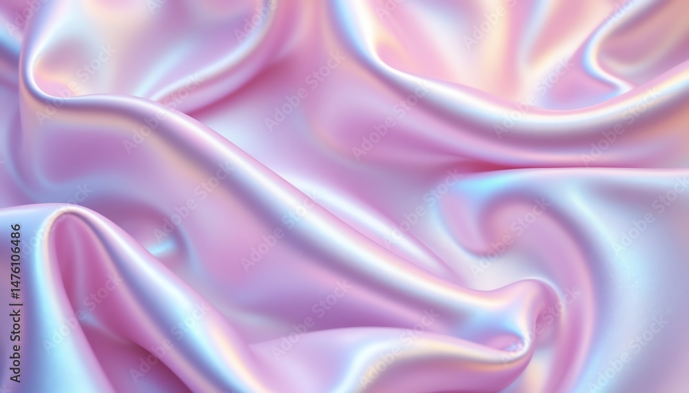 Obraz premium Soft pastel satin fabric with elegant drapes.