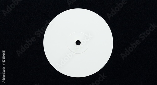 White Vinyl Record Blank Label