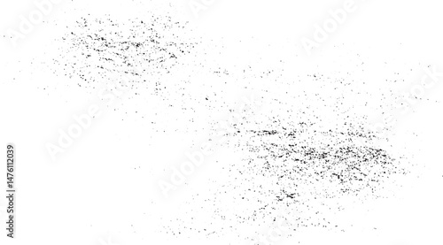  Black crack and dust isolated on white background. Abstract mild textured effect. Vector Illustration. Black isolated on white wall texture background