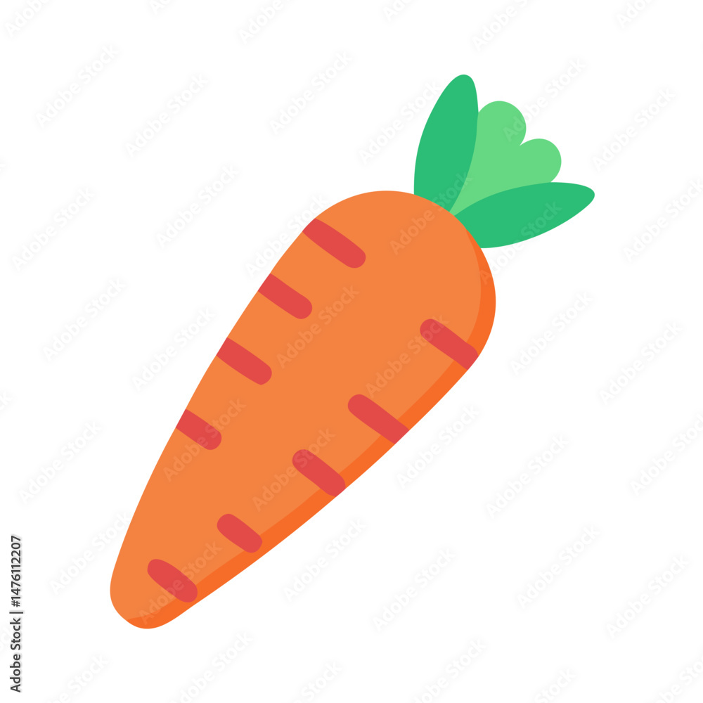 Flat design of orange carrot against black background Flat design of orange carrot against black background