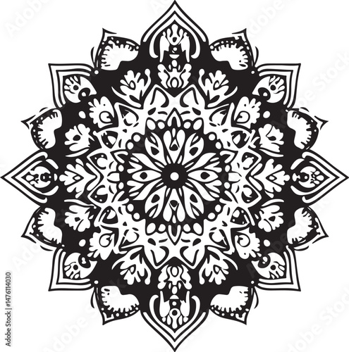 black and white ornamental round lace, pattern, floral, design, flower, ornament, vector, vintage, decoration, illustration, wallpaper, tattoo, seamless, art, element, black, swirl, frame, decor, set,