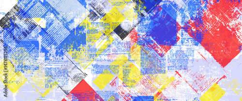 Vector new style newspaper paper grunge vintage colorful poster with the words