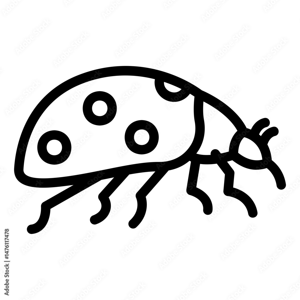 Obraz premium ladybug Line Icon