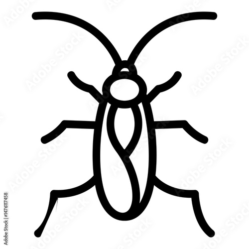 cockroach Line Icon