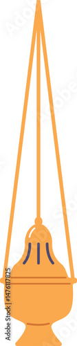 Bishop or abbot censer vector illustration
