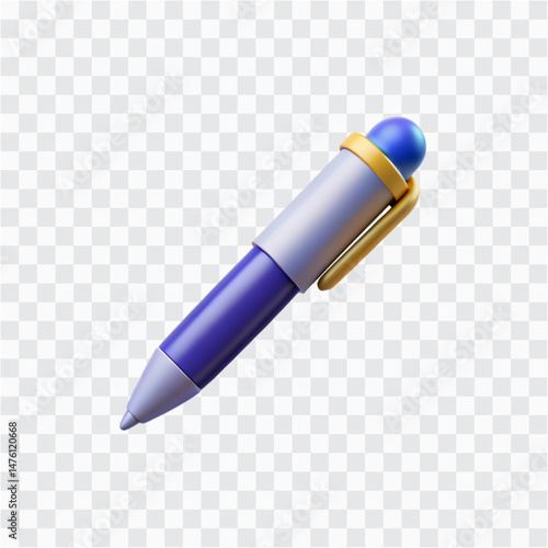 Pen Icon PNG | Writing Tool Symbol Illustration | Stationery Object Render