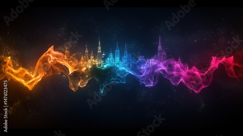 Vibrant Digital Representation of Europe with High Fidelity and Colorful Effects