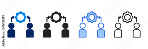 Integration  Icon Set Different Style Collection 