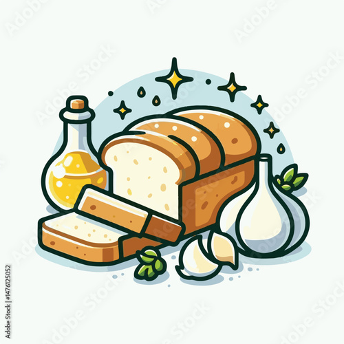 bread, garlic, food, baked, snack, tasty, crunchy, crusty, toasted, delicious, background, white, parsley, meal, baguette, fresh, homemade, cut, appetizer, herb, crispy, isolated, breakfast, cooking, 