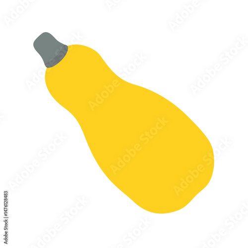 Vibrant yellow zucchini vegetable illustration on stark black background
