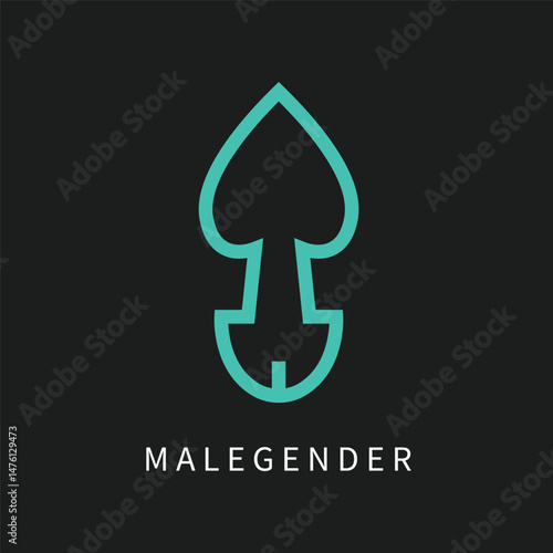 male gender icon logo vector element design