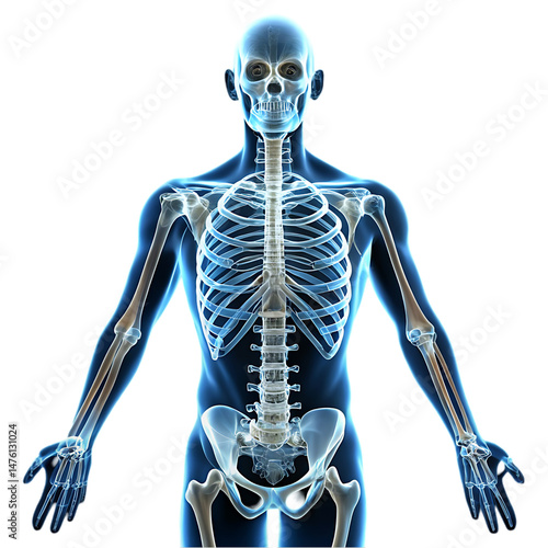 Human Skeleton Anatomy: High-Resolution Medical Image