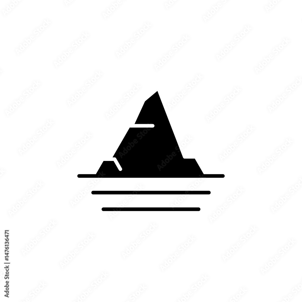 Fototapeta premium iceberg, glacier, ice mountain icon