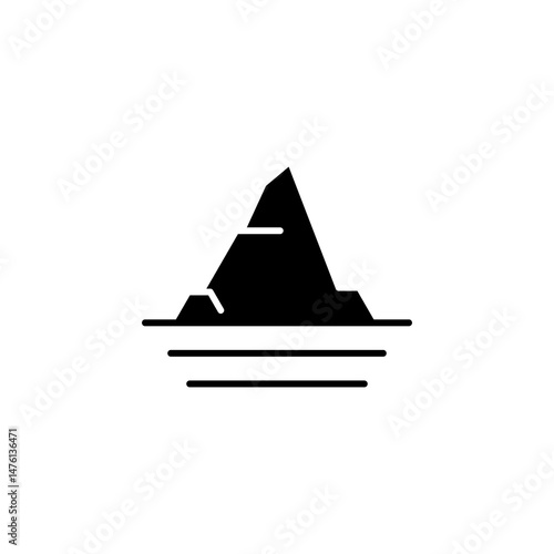 iceberg, glacier, ice mountain icon