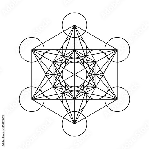 Metatron's Cube, sacred geometry pattern