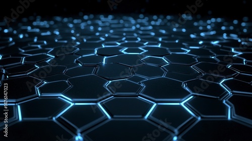 Abstract Hexagon Background  Futuristic Technology Texture