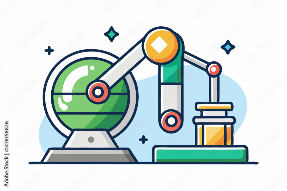 robotic lab arm holding petri dish icon robotic lab arm holding petri dish icon