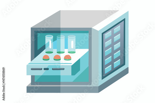 laboratory incubator with tray icon