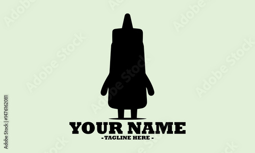 ketchup waving mascot vector cartoon illustration and ketchup logo mascot