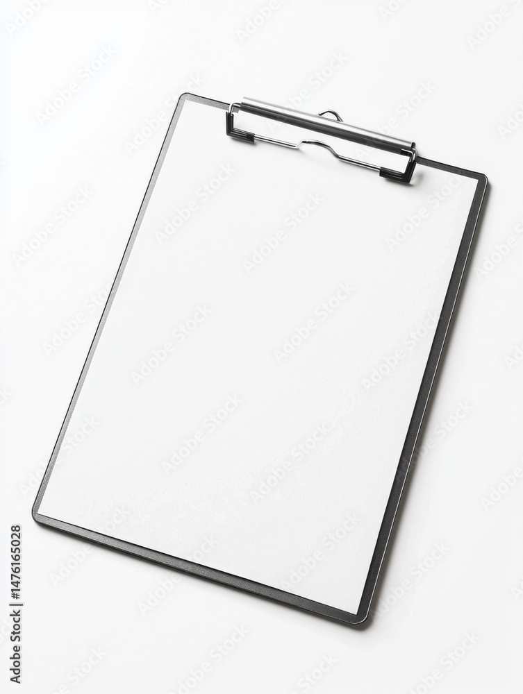Blank White A4 Paper Mockup on White Background