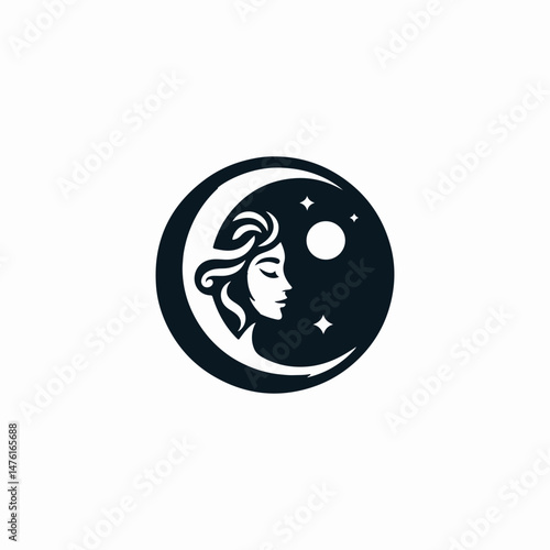 Moon goddess logo