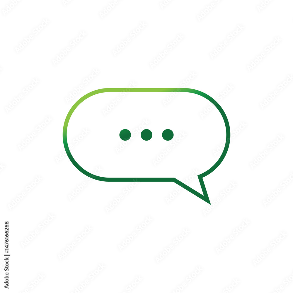 Fototapeta premium Stylized bubble chat logo vector and symbol