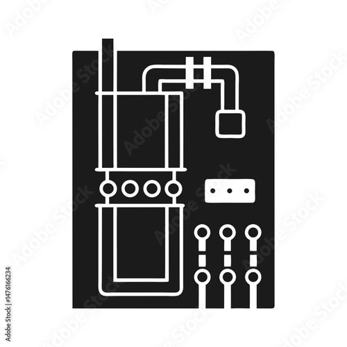 Boiler icon silhouette vector illustration