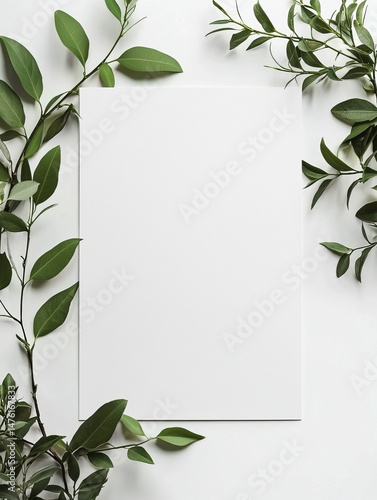 Obraz na płótnie Blank White A4 Paper Mockup on White Background w salonie