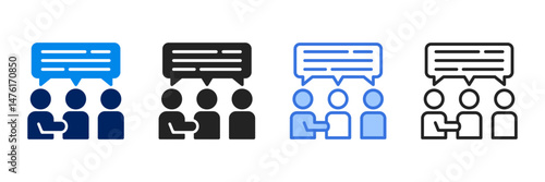Conversation  Icon Set Different Style Collection 
