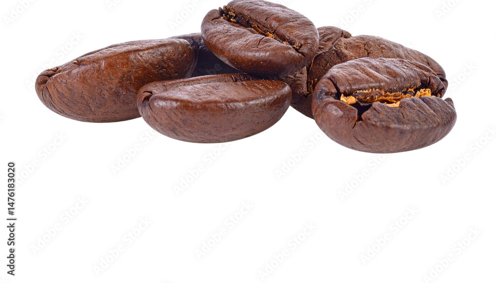 Obraz premium Coffee beans isolated on white background 