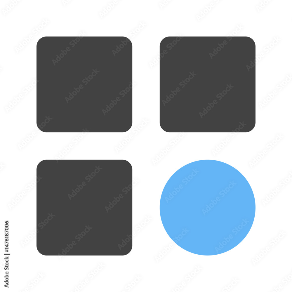 Categories icon vector image. Suitable for mobile apps, web apps and print media. Categories icon vector image. Suitable for mobile apps, web apps and print media.