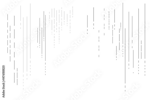 シンプルな雨の線画の背景イラスト