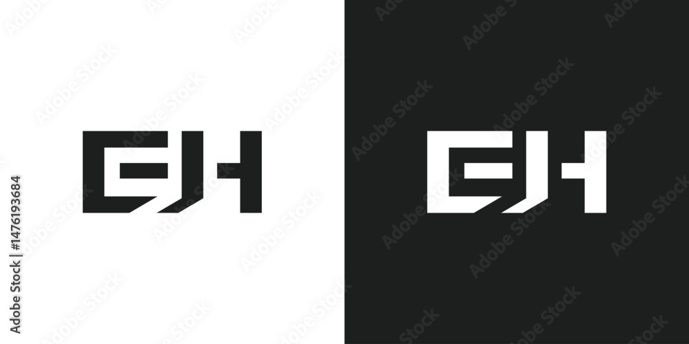 Obraz premium Letter EH Logo Design