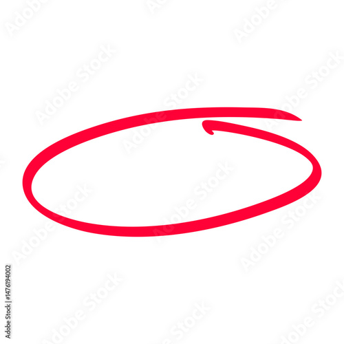 red circle highlight stroke frame	