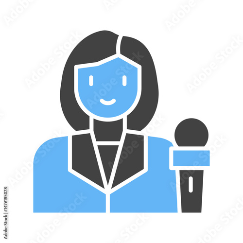 Journalist icon vector image. Suitable for mobile apps, web apps and print media.