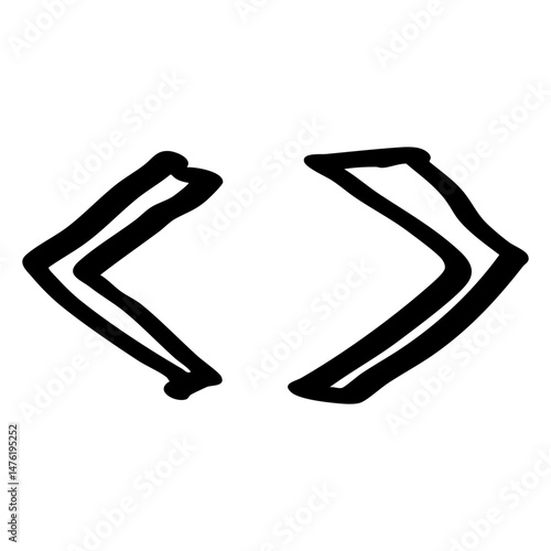  black angle bracket symbol