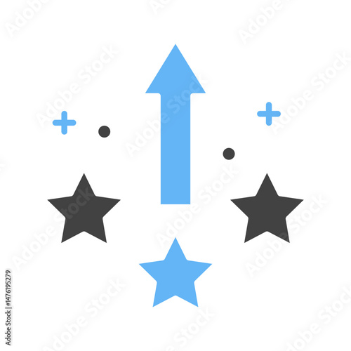 Level Up icon vector image. Suitable for mobile apps, web apps and print media.