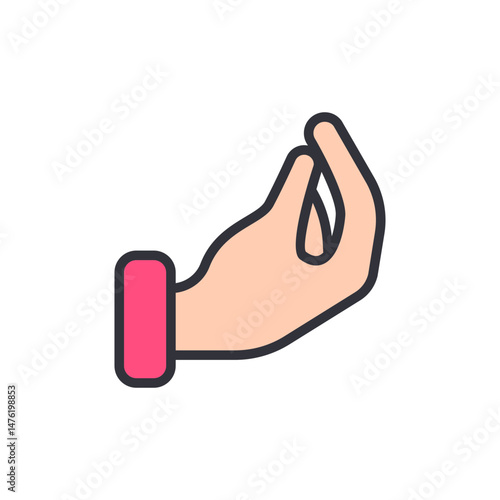 Isolated Hand Gesture Representing An Italian Stereotype With Transparent Effect