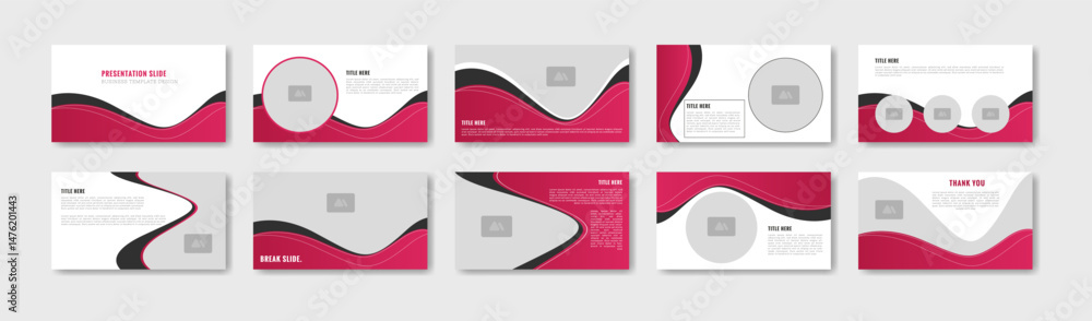 Tableau sur toile Business presentation template design